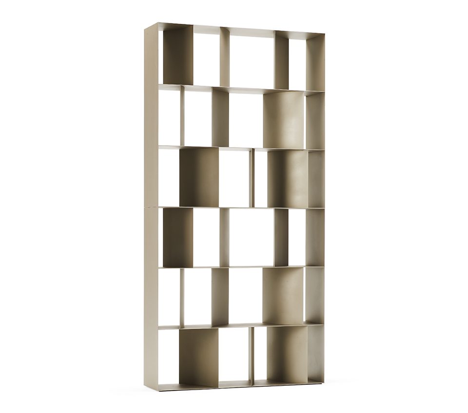 Angular asymmetric cube shelving unit