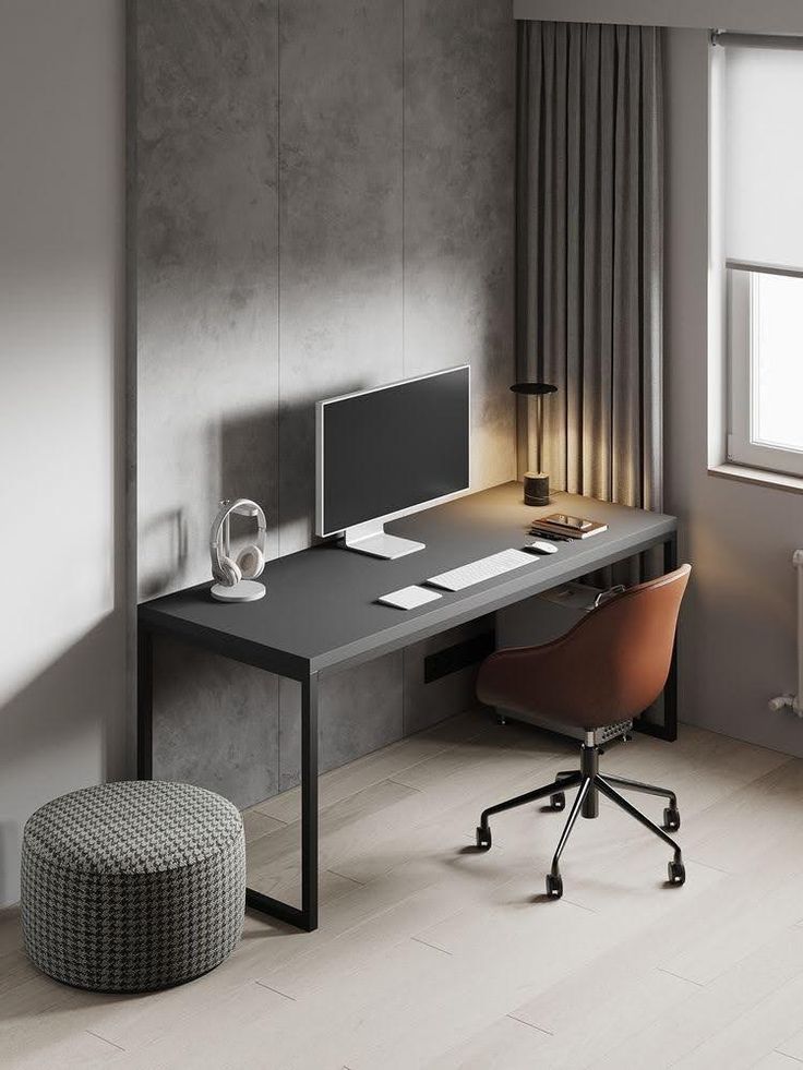 Column Desk in a narrow console proportion