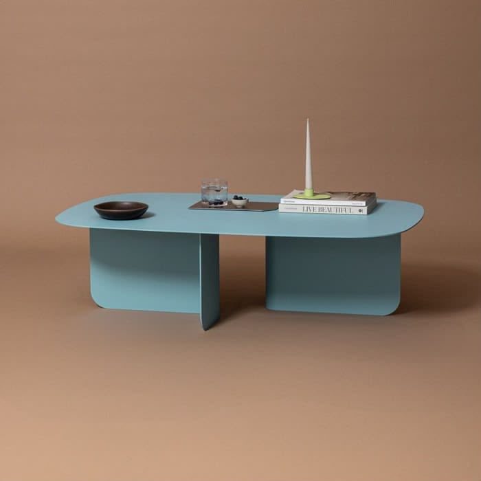 Curve Coffee Table, a curved two-tone coffee table