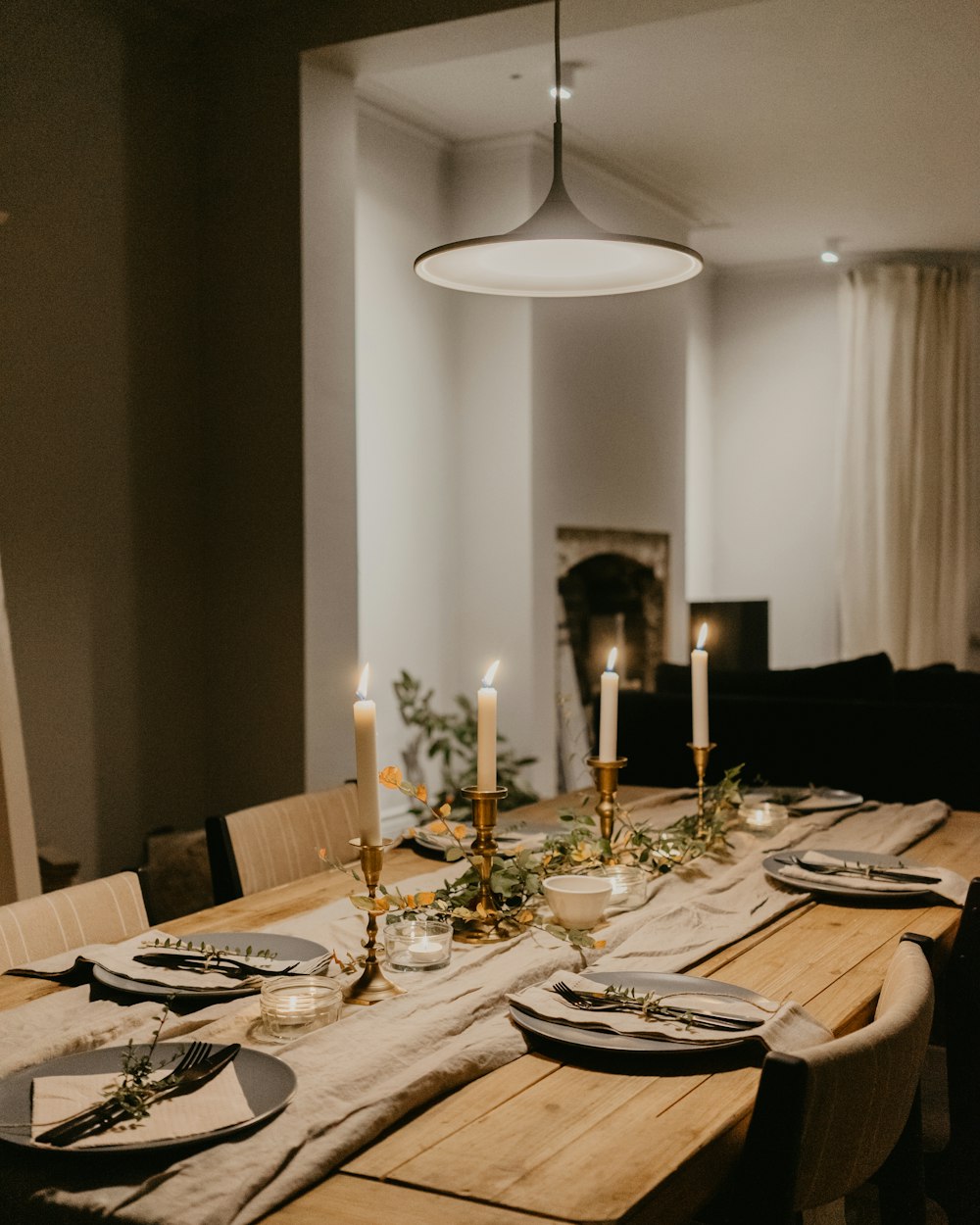Lattice Dining Table — dining table set for a meal