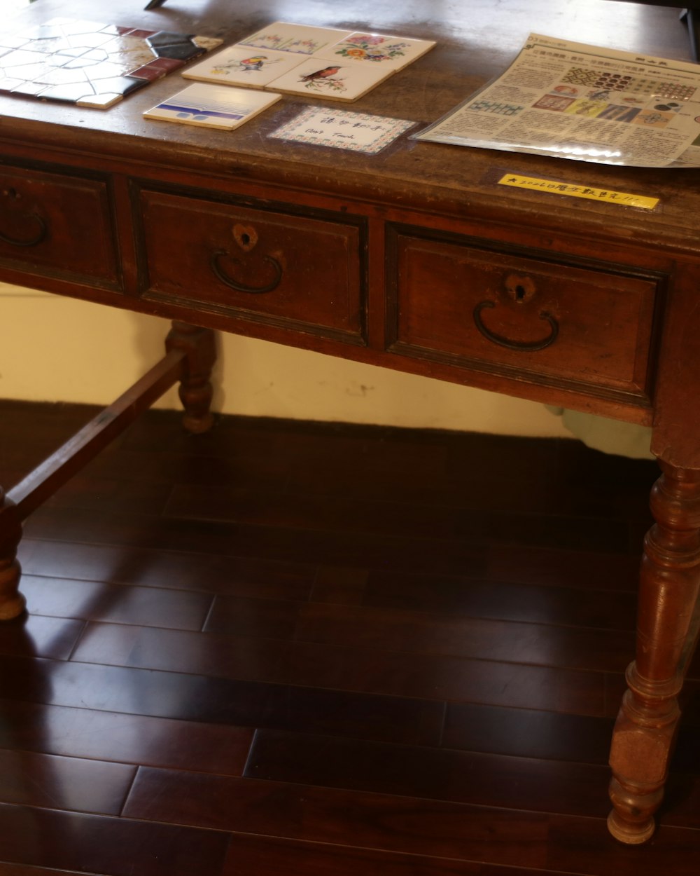 Ledger Work Table — a desk with three drawers