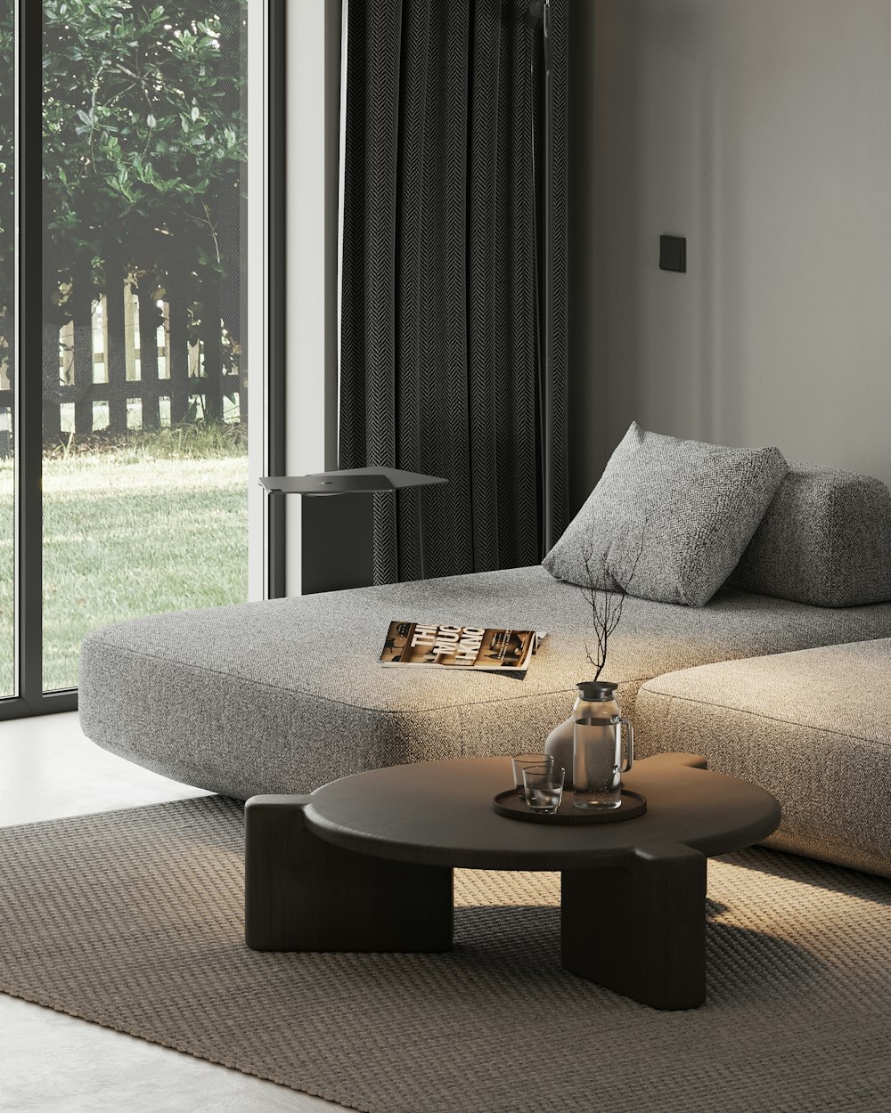 Prism Coffee Table — a living room with a coffee table