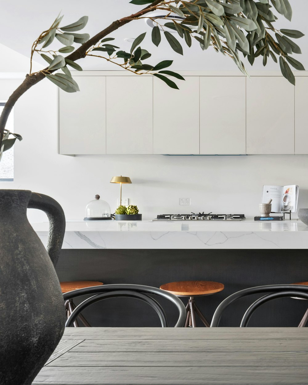 Span Dining Table — brown wooden table with chairs