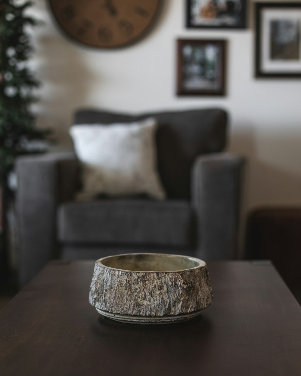 Tile Side Table — a bowl on a small table