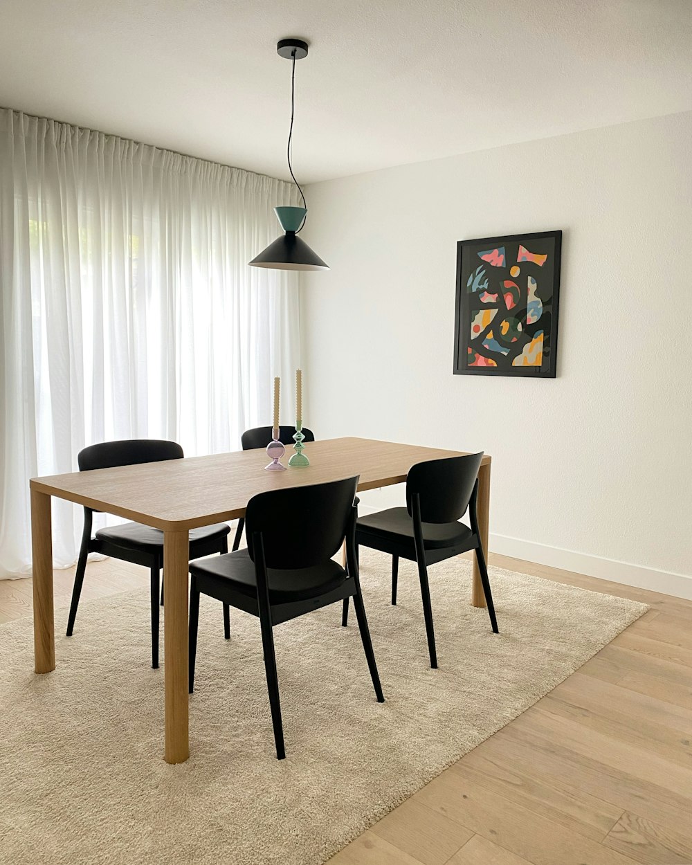 Trestle Dining Table — a dining room table with chairs